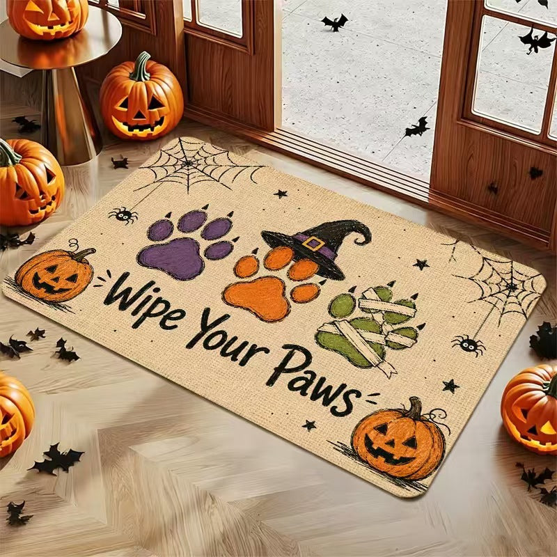 Printed Halloween doormat for apartment entryway