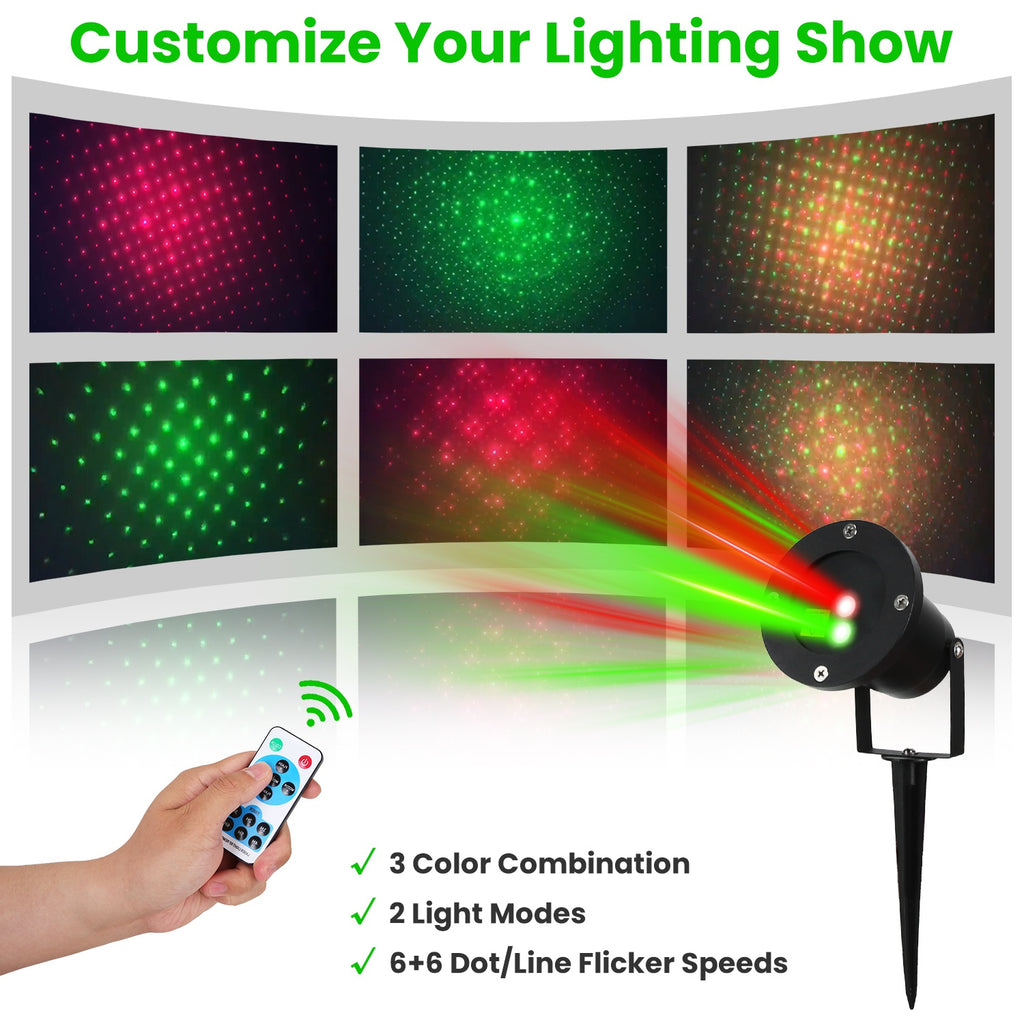 Outdoor firefly projector light detail view