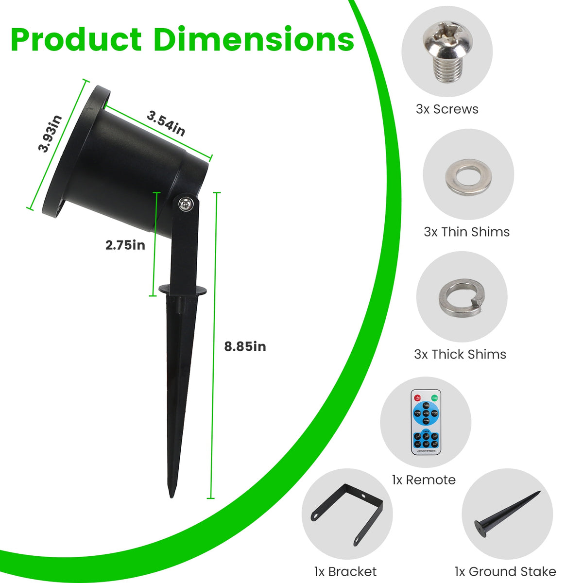 IP44 outdoor projector light for house and garden